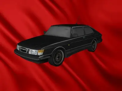 SAAB 900 Low-poly 3D model