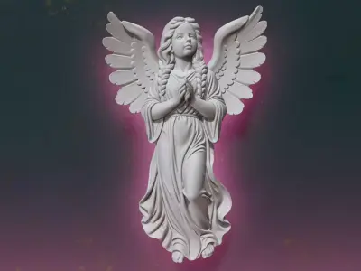 Angel girl - wall decoration 3D print model