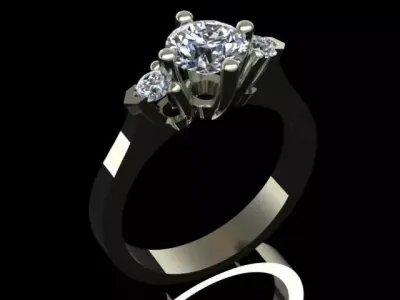 Luxury Engagement Diamond Ring 3D print model purchase