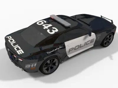 Barricade decepticon transformer - 3d animated model 3D model