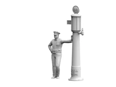Gas Station Staff 3D print model