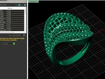 STL 3DM Women Ring Womens Ring Diamonds With Stone Model 3D print model