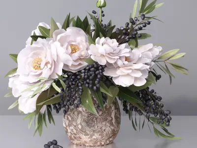 Top-ten 3d Flowers Bouquet Collection 3D model