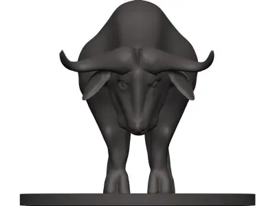Buffalo bull 3D model