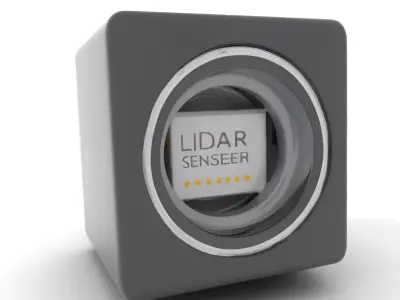 Black Lidar Sensor model pack Low-poly 3D model