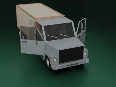 Cargo Container Truck Low-poly 3D model by ahsinmir786