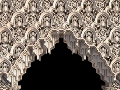 alhambra granada pavilion  3D model