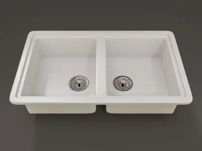 Composite White Sink 3D model