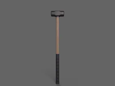 PBR Sledge Hammer V2c Low-poly 3D model