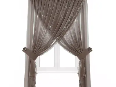 Curtain 6 with bow 3D model