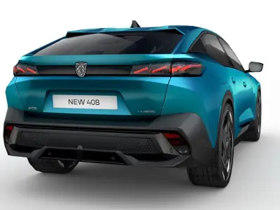 Peugeot 408 2023 Low-poly 3D model