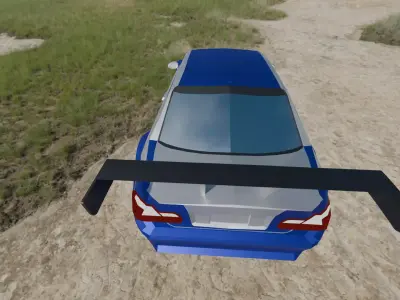 low poly  sport car  Low-poly 3D model