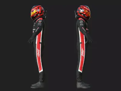 F1 Haas Racing Suit 2025 3D model