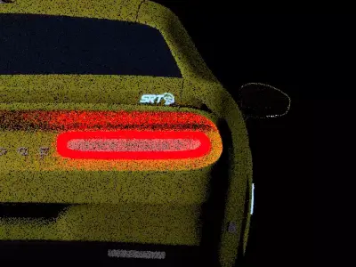 Dodge challenger hellcat yellow 3D model