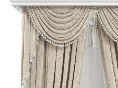 Curtains558 curtain Low-poly 3D model