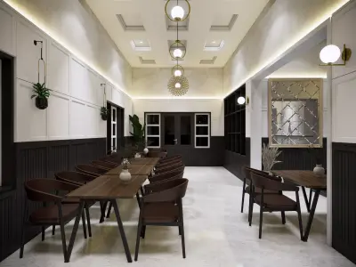 3D Interior Project Cafe  3D model