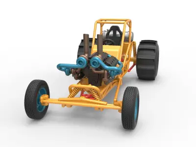 Dirt Dragster Scale 1 to 25 3D print model