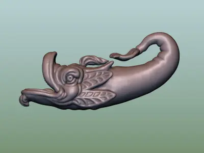 Stylized Decorative Fish 3D print model