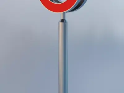 Underground Sign Free low-poly 3D model