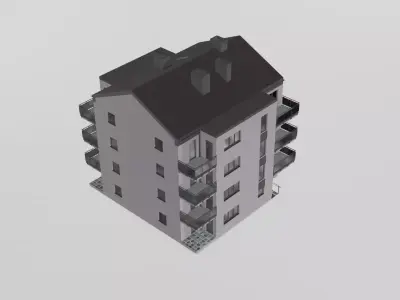 house apartment building Free 3D model
