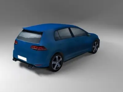 German Hatchback R Generic 2015 Low-poly 3D model
