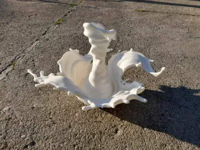  Splash Vase - 3D Printable Decorative Model 3D print model