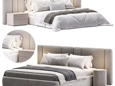 Hollis Bed By Thehighwall Low-poly 3D model