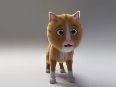 Cartoon Cat 3D model 5