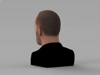 Jason Statham bust ready for full color 3D printing 3D print model