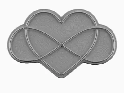 Infinity Heart Neon Sign 3D model