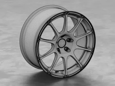 ATS GTR Wheel 3D Model 3D model