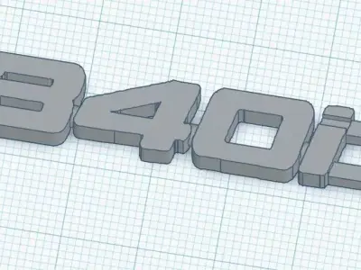 340i Keyfob Keyring 3D print model