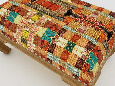 Foot Stool Low-poly 3D model