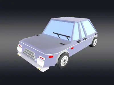Cartoonish Small Car 3D model