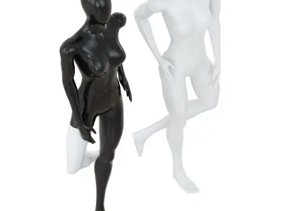 Two female mannequins 65 3D model