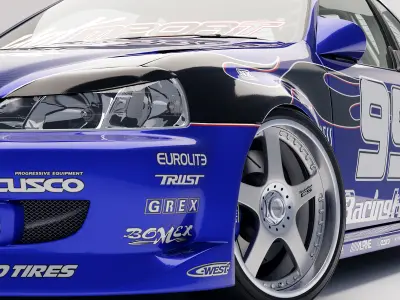 RacingHart C5 - Multi Piece Wheel 3D model