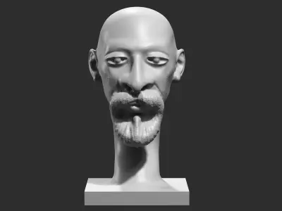 human head modern sculpture 3d print model 86 3D print model