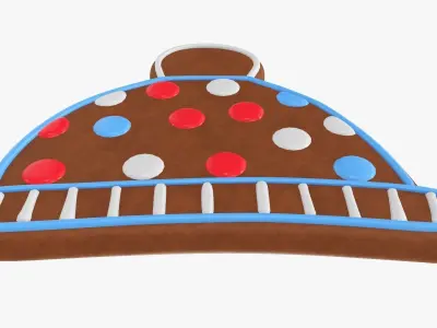 Cookie hat Christmas 3D model