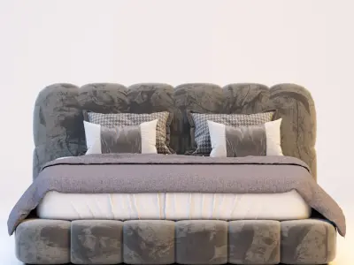 modern cube bed001 3D model