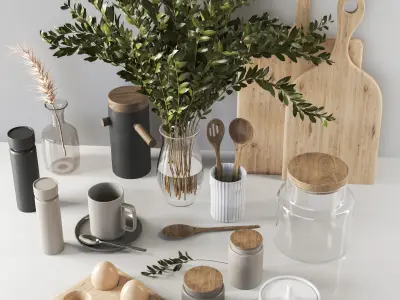 kitchen accessories 10 3D model
