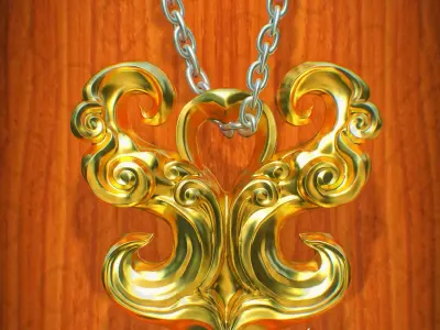The shape of life Pendant 3D model