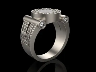 Man signet ring model 799 3D print model