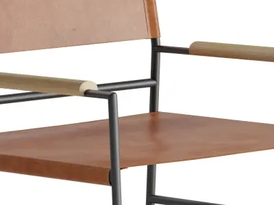 Mario Leather Chair 3D model