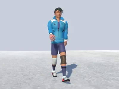 Sports Avatar male 05 Rigged Low-poly 3D model