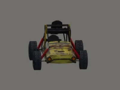 pubg buggy 3d model Low-poly 3D model