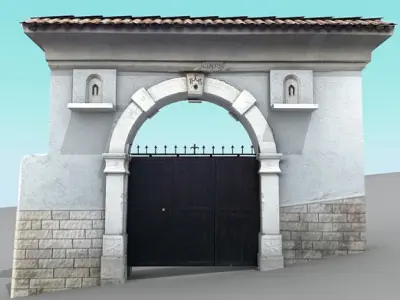 Villa main entrance 1 3D model