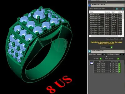 Luxury Men Rings Designs 6MR040 3D print model