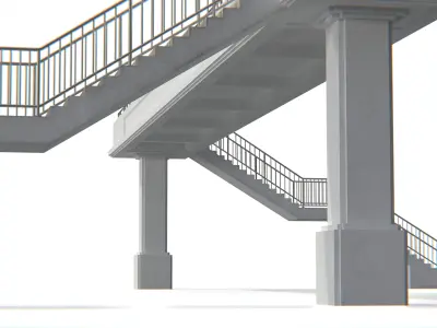 Thai Modular Overpass Bridge Low-poly 3D model