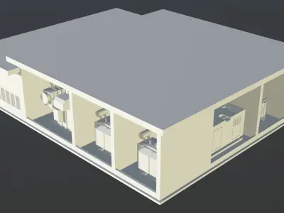 Industrial building - transformer room 3D model