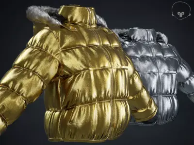 Gold and silver jackets Low-poly 3D model